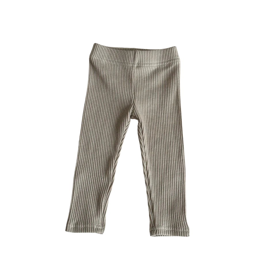 RIBBED LEGGINGS - LIGHT BEIGE