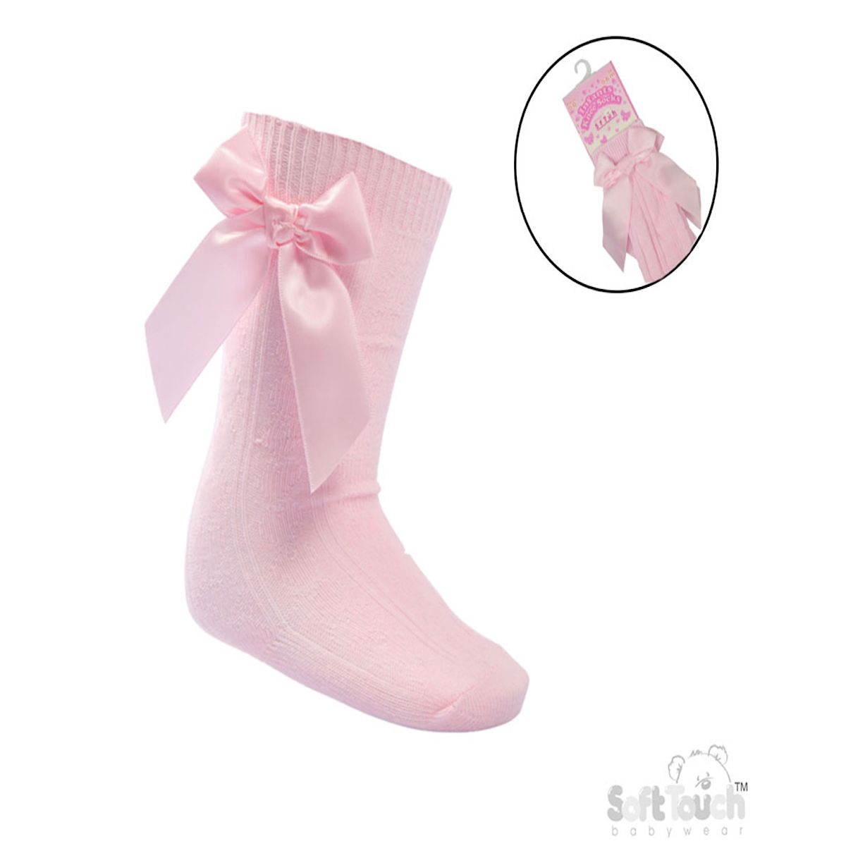 Baby Pink Bow Socks