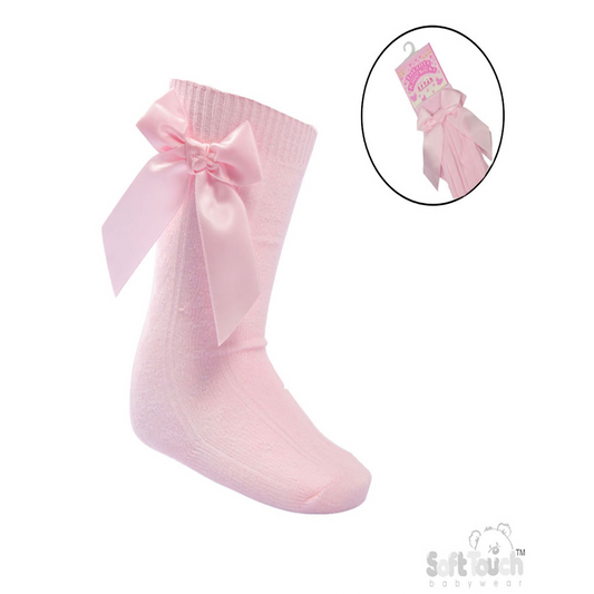 Baby Pink Bow Socks