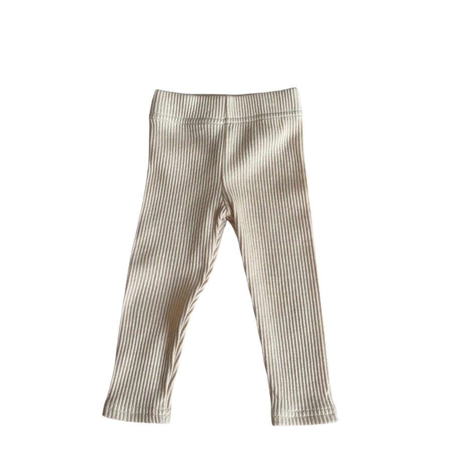 RIBBED LEGGINGS - CREAM