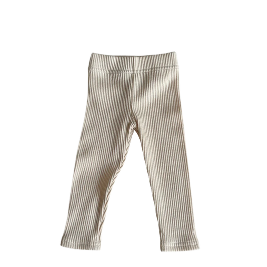 RIBBED LEGGINGS - CREAM