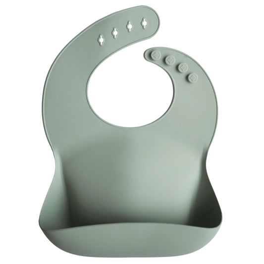 Mushie Silicone Bib Cambridge Blue