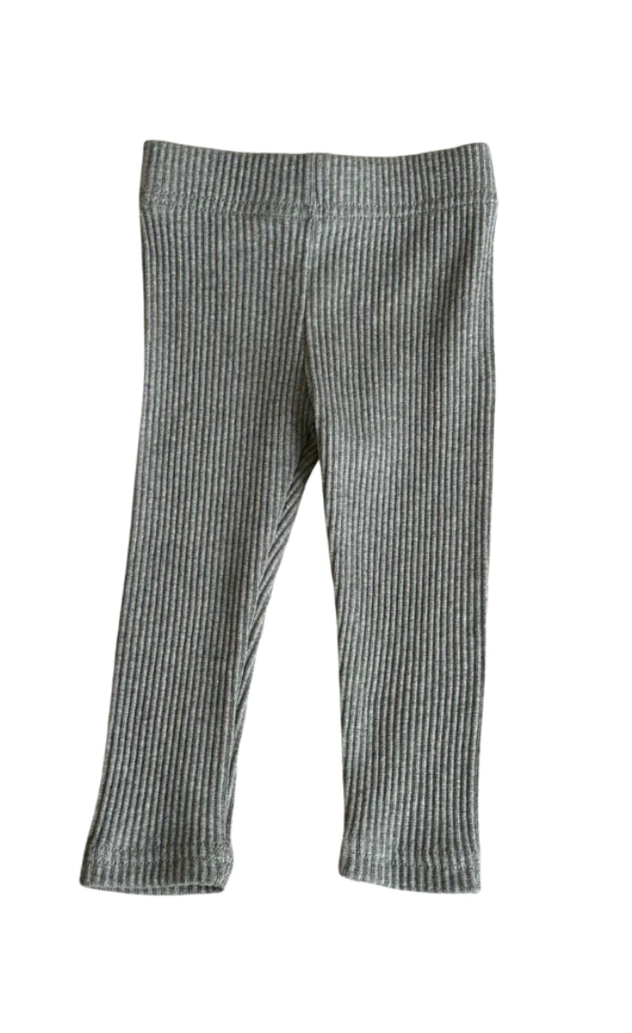 RIBBED LEGGINGS - LIGHT GREY