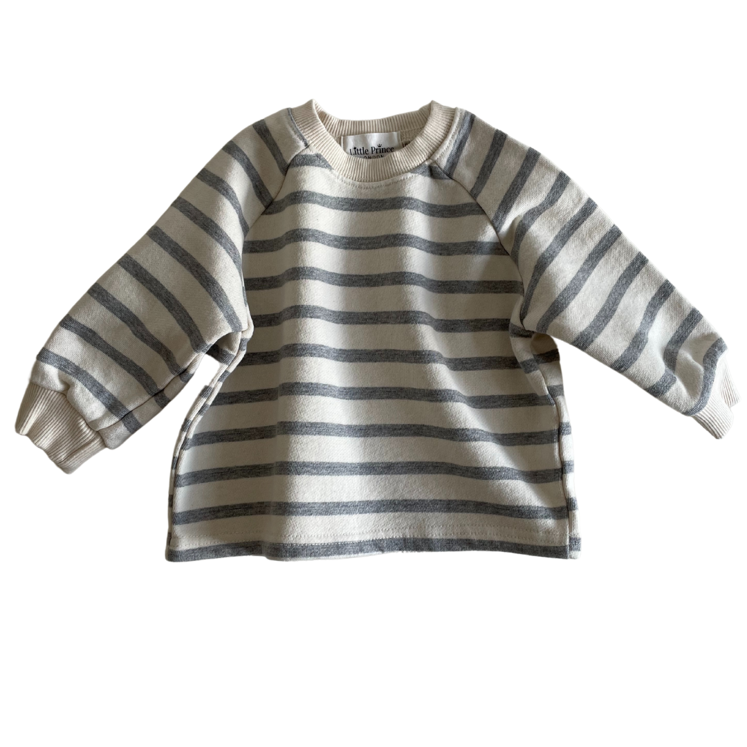 COTTON SWEATSHIRT - GREY STRIPE