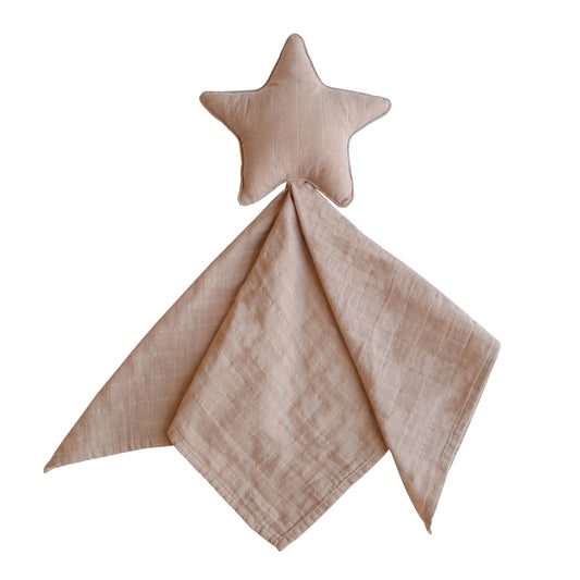 Mushie Lovey Blanket Star Natural